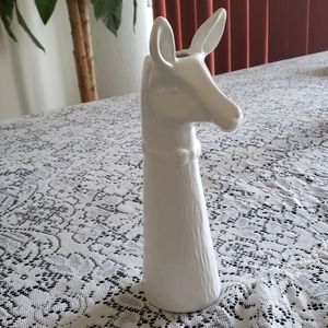 Ceramic Llama with Bow Tie Vase.
